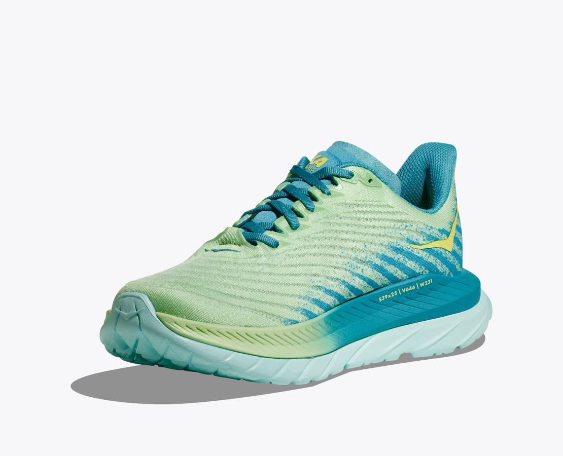 Men's Hoka Mach 5 Running Shoes (Colour: Bluesteel/Sunlit