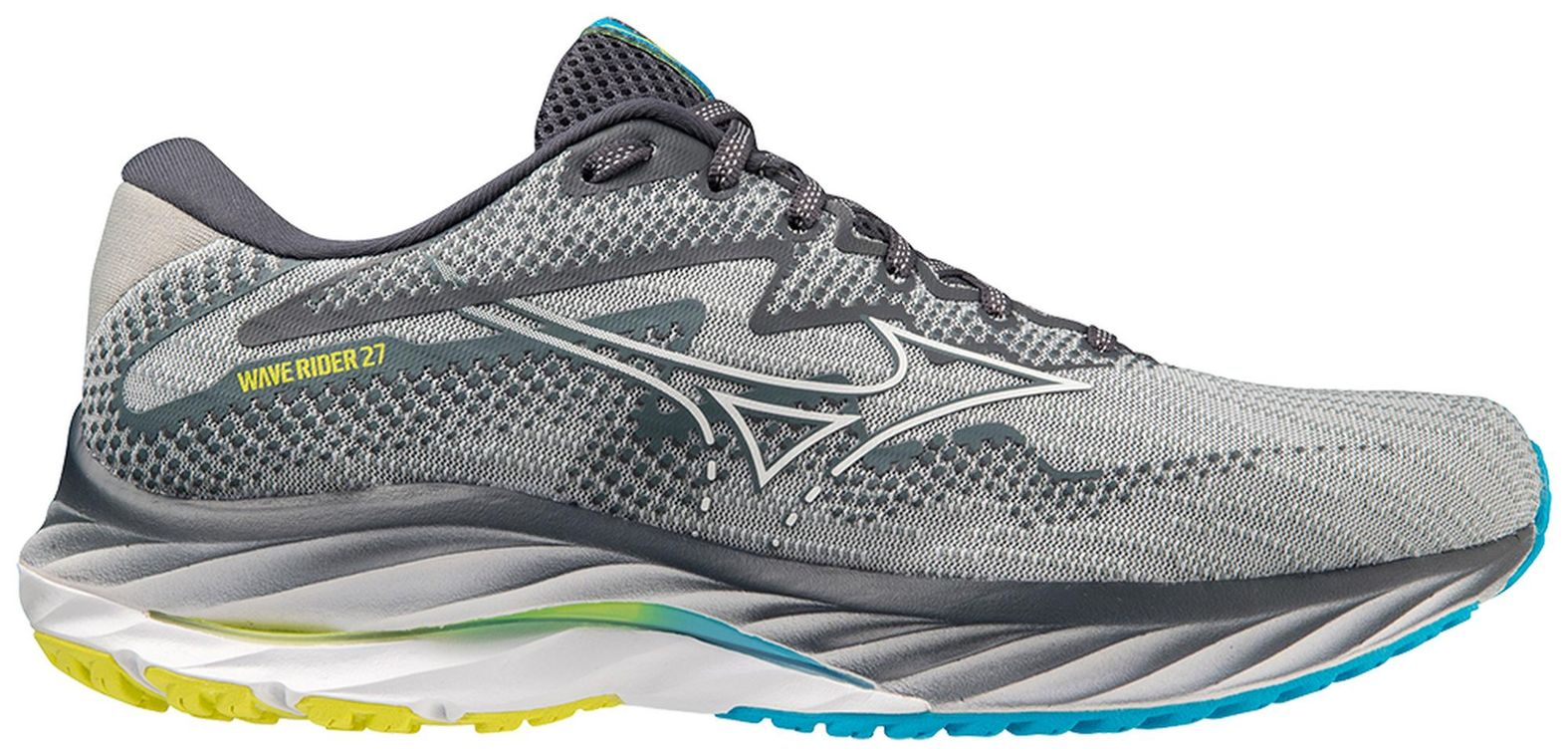 Mizuno Men's Wave Rider 27 PEARL BLUE-WHITE