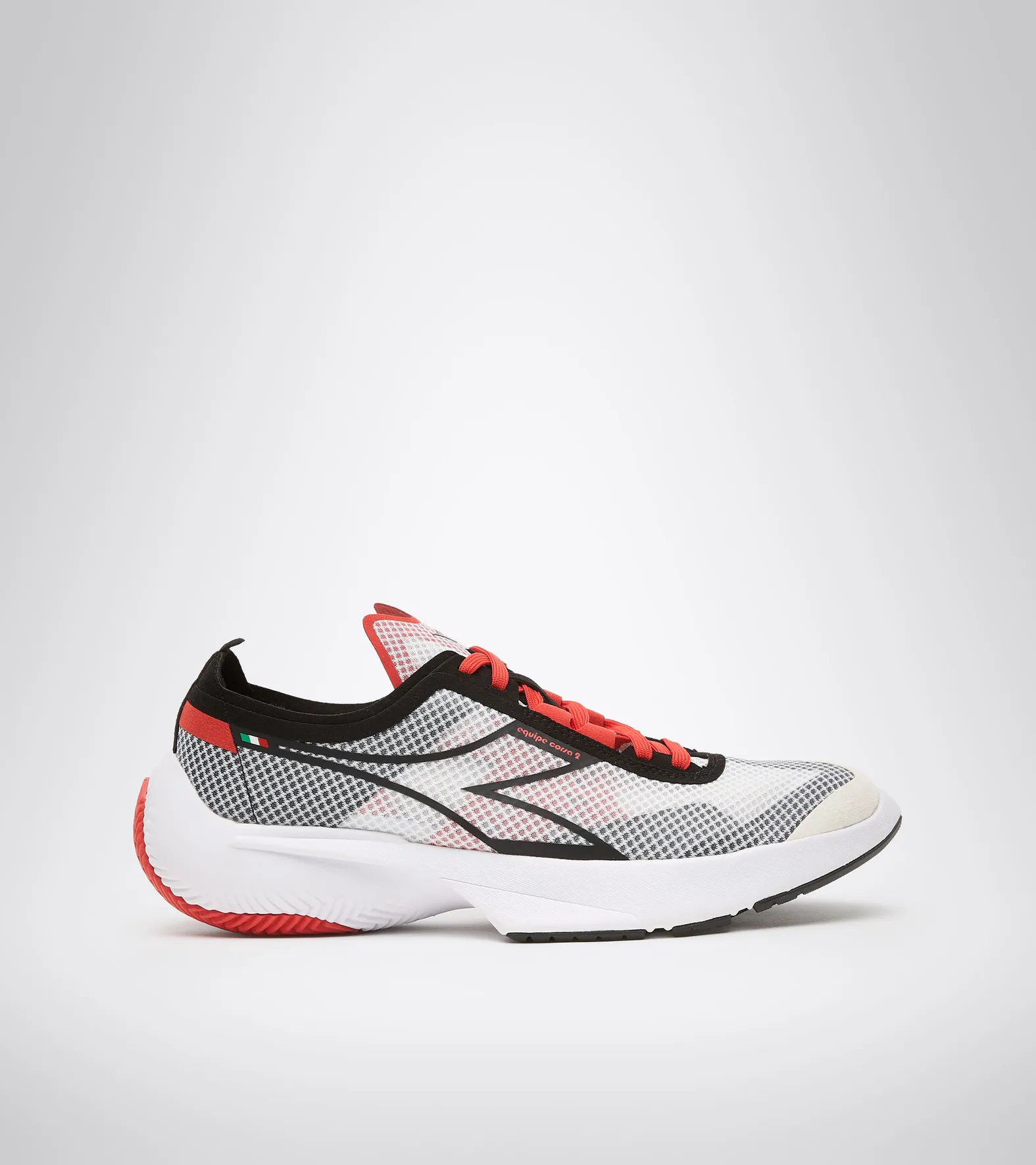 Diadora Unisex Equipe Corsa 2 White Black Fiery Red